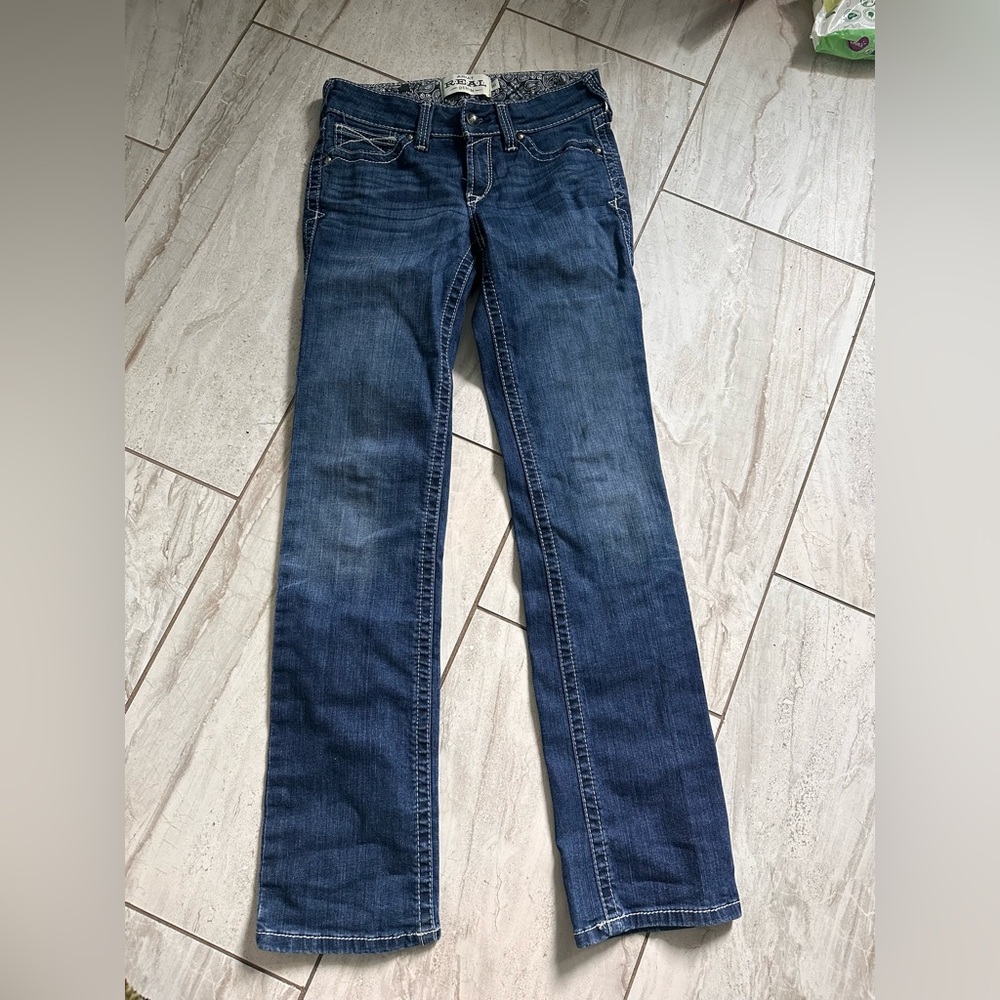 Ariat Women's Straight Leg Jeans - Dark Blue Wash